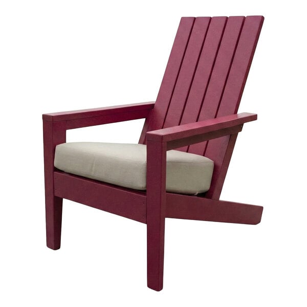 Outdoor Interiors Siena Pink Aluminum Adirondack Chair with Sunbrella Cushion