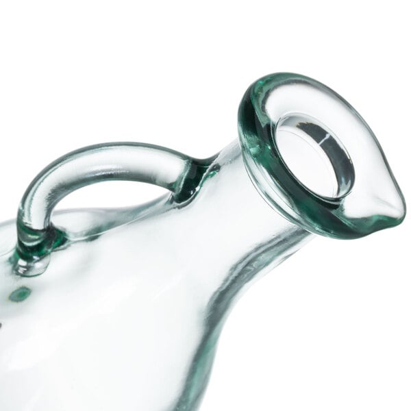 TableCraft Tuscany 8 oz. Glass Olive Oil Bottle with Cork Stopper - 12/Case