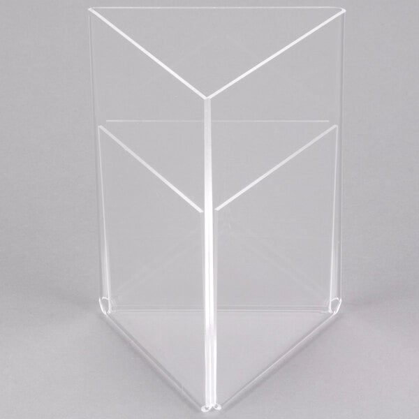 TableCraft 5" x 7" 3-Sided Acrylic Table Tent - 12/Case