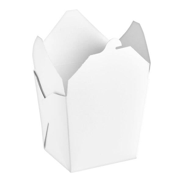 Fold-Pak 64MWWHITEM 64 oz. White Microwavable Paper Take-Out Container - 150/Case