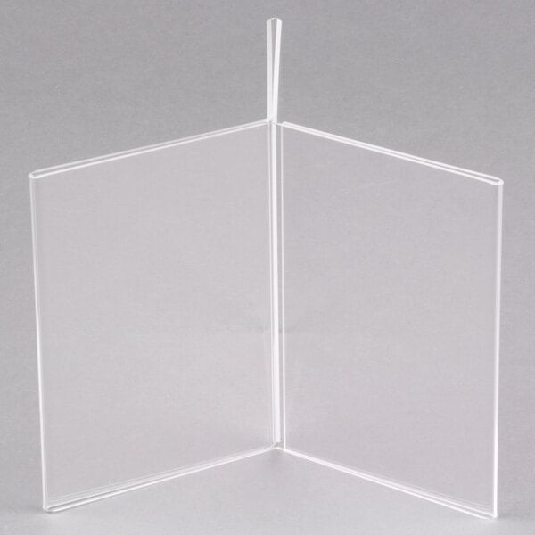 TableCraft 4" x 6" 6-Sided Acrylic Table Tent - 12/Case