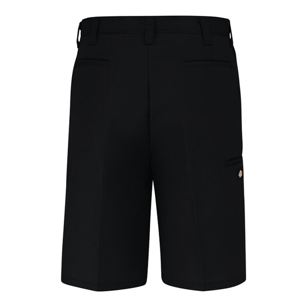 Dickies LR62 Men's Black Moisture-Wicking Flat-Front Shorts with Stain Release - Size 31