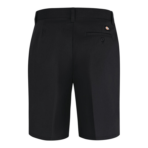 Dickies FR22 Women's Black Flat-Front Shorts with Stain Release - Size 6