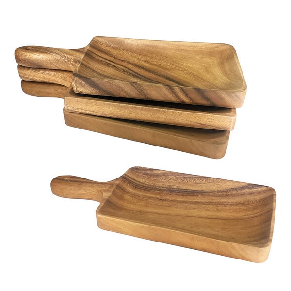Frieling USA Woodard & Charles 13 3/4" x 6" x 1" Acacia Wood Paddle Board - 4/Case