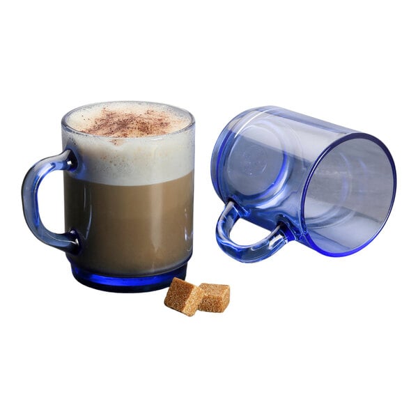 Duralex Lys 10.38 oz. Marine Stackable Fully Tempered Glass Mug - 24/Case