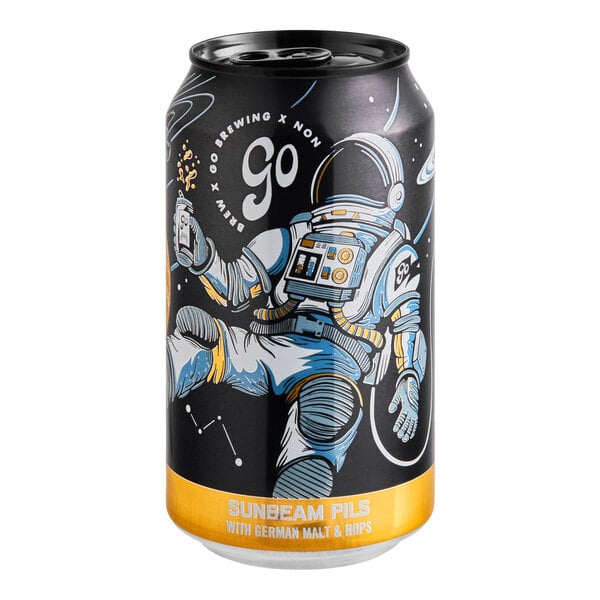 Go Brewing Sunbeam Non-Alcoholic Pilsner 12 fl. oz. - 24/Case