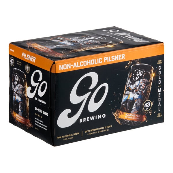 Go Brewing Sunbeam Non-Alcoholic Pilsner 12 fl. oz. - 24/Case