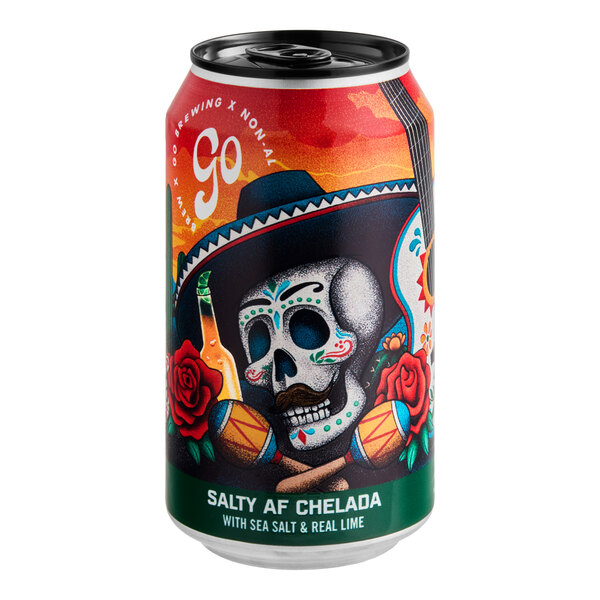 Go Brewing Salty AF Non-Alcoholic Chelada 12 fl. oz. - 24/Case