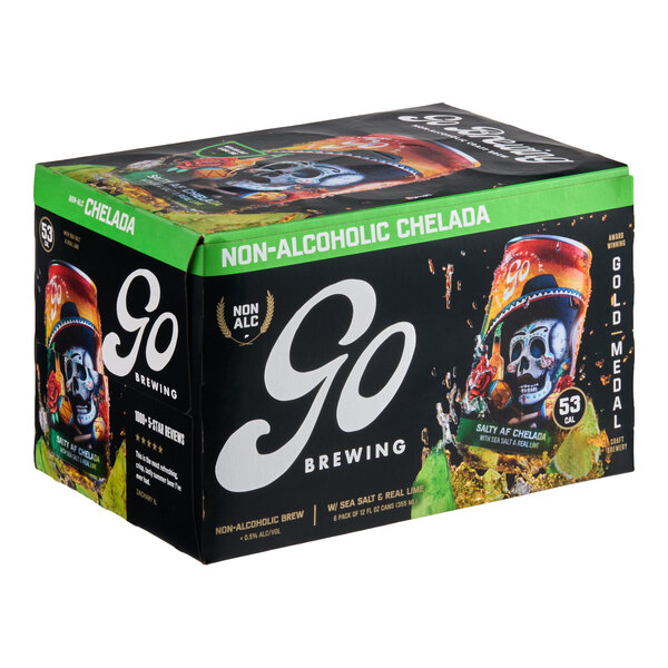 Go Brewing Salty AF Non-Alcoholic Chelada 12 fl. oz. - 24/Case