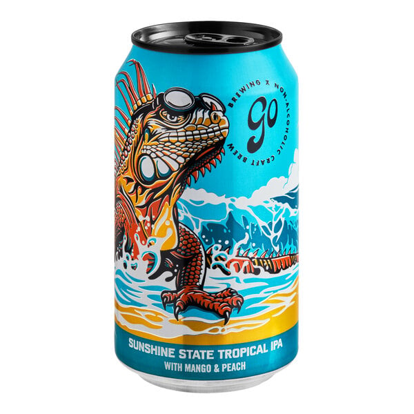 Go Brewing Sunshine State Non-Alcoholic Tropical IPA 12 fl. oz. - 24/Case