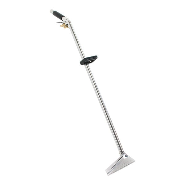 A long, metallic cleaning wand with a triangular head and a handle at the top.
