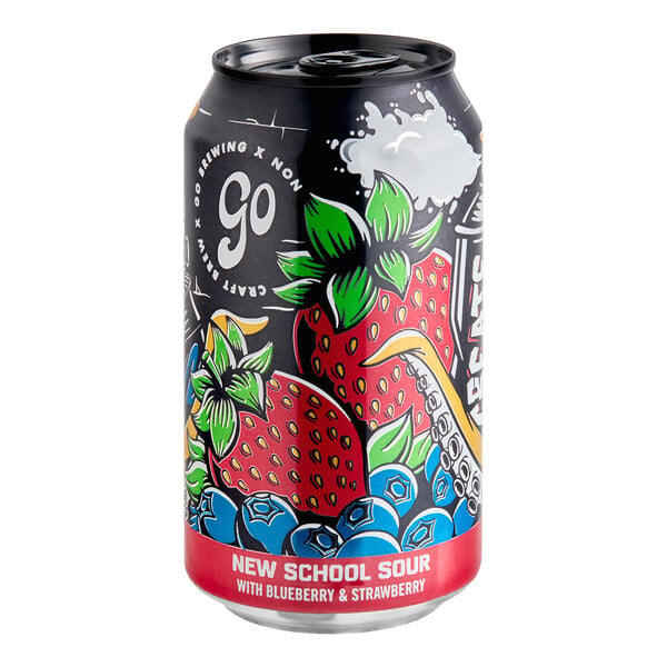 Go Brewing New School Non-Alcoholic Berry Sour 12 fl. oz. - 24/Case