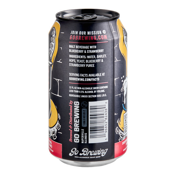 Go Brewing New School Non-Alcoholic Berry Sour 12 fl. oz. - 24/Case