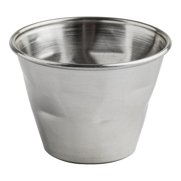 TableCraft 2.5 oz. Crumbled Round Stainless Steel Ramekin - 12/Case