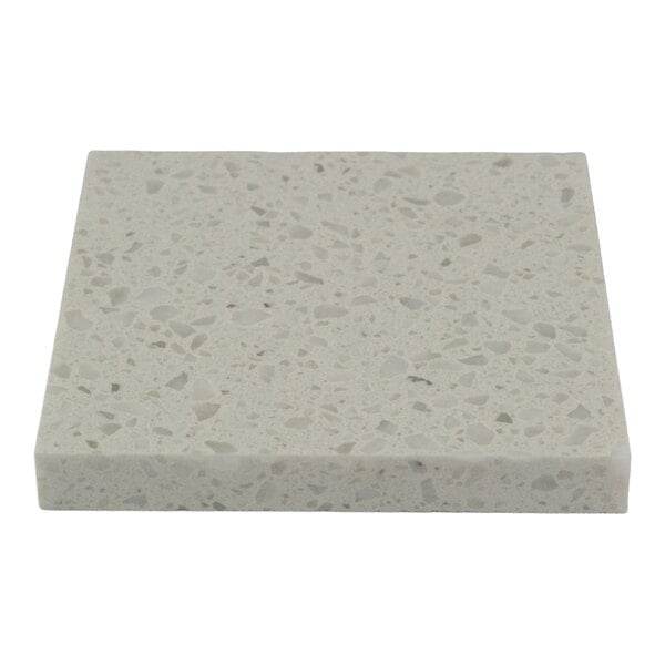 Art Marble Furniture 4" x 4" Snow White Quartz Outdoor Table Top - Sample