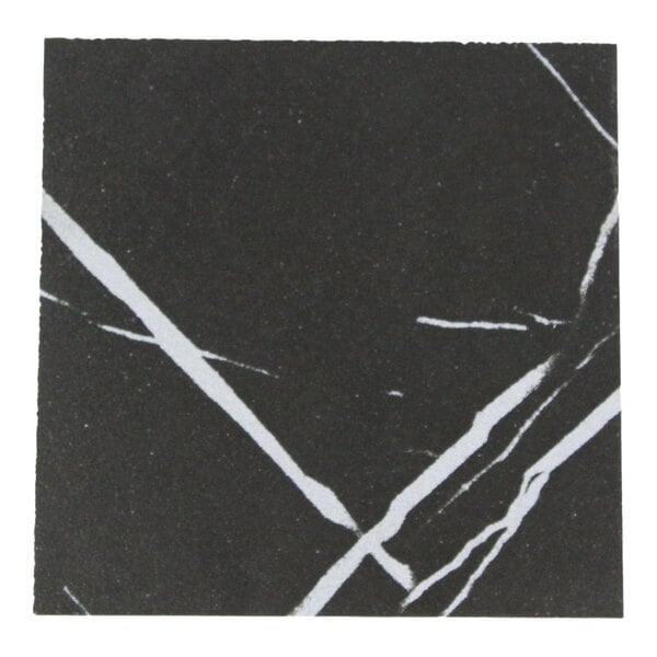 Art Marble Furniture 4" x 4" Italian Black Sintered Stone Outdoor Table Top - Sample