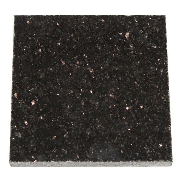 Art Marble Furniture 4" x 4" Black Galaxy Granite Outdoor Table Top - Sample