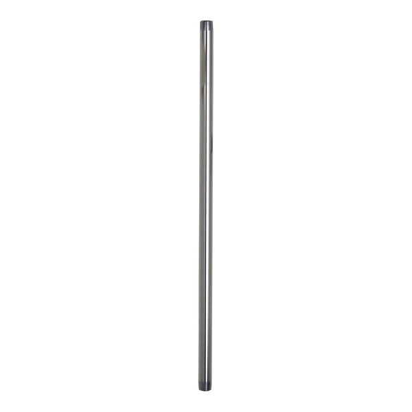 A straight, cylindrical, metallic rod with a reflective surface, shown vertically against a white background.