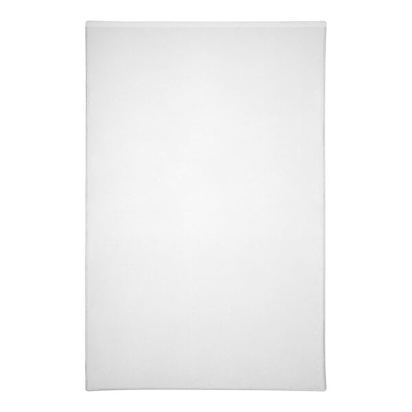 A rectangular, clear, and flat sheet with slightly visible edges, likely made of vinyl or plastic.