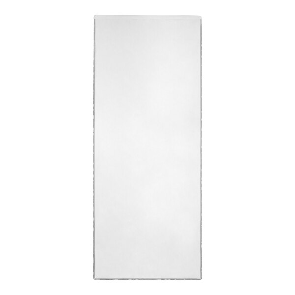 A rectangular, clear, single-panel cover with slightly rounded corners, shown against a white background.
