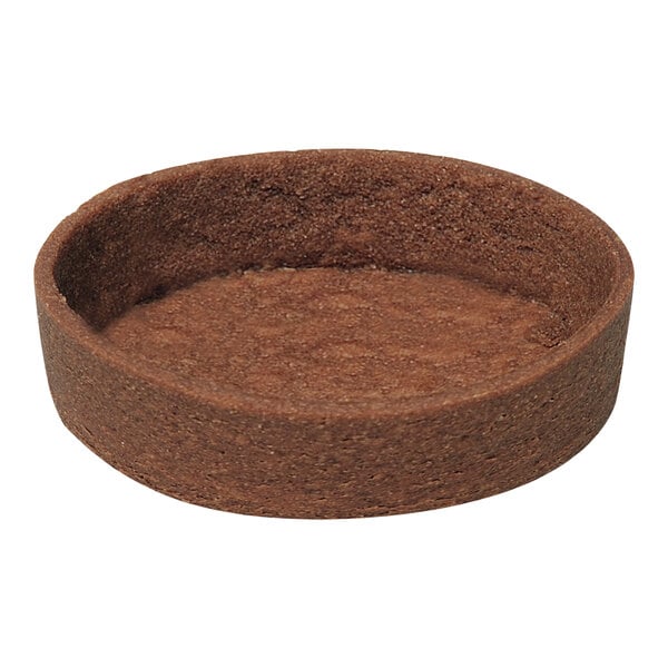 Le Chic Patissier Frozen Round Chocolate Butter Tart Shell 3" - 84/Case