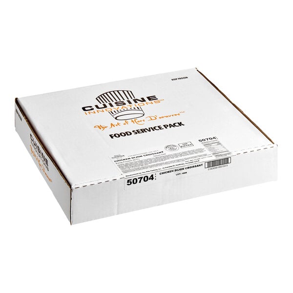 A white rectangular box labeled 'Cuisine Innovations Food Service Pack' with additional product and shipping information printed on the top and sides.