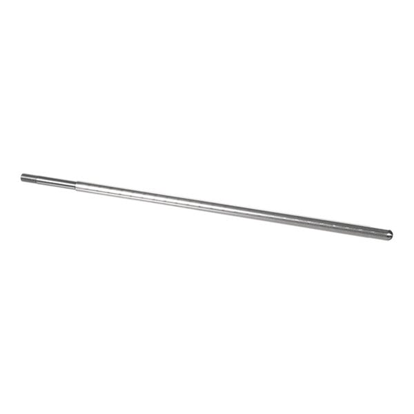 A long, cylindrical metal rod with a threaded end, shown against a white background.