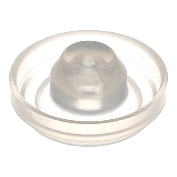 A transparent, circular, rubber-like diaphragm with a raised center and a flat outer rim.