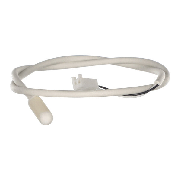 A white cable with a cylindrical sensor on one end and a small white connector on the other end.