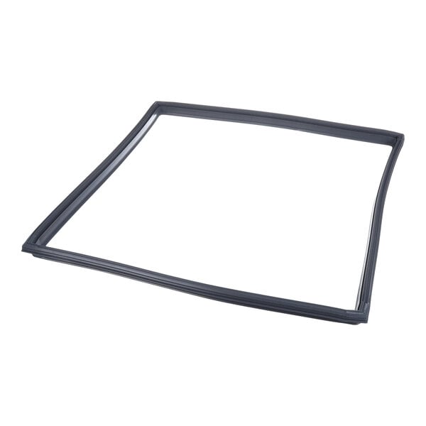 A square-shaped, flexible rubber or rubber-like gasket with a groove running along its length, designed to form a seal around a door or panel.