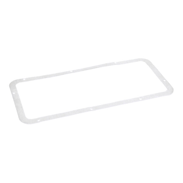 A thin, rectangular gasket with rounded corners and evenly spaced holes along the perimeter, shown on a white background.