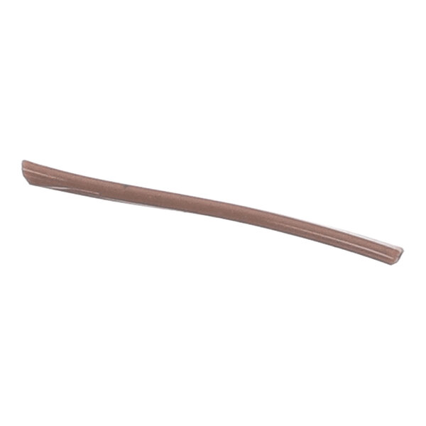 A long, thin, slightly curved brown rod-like object against a white background.