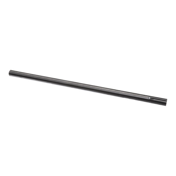 A long, cylindrical metal rod with a small hole near one end, shown against a white background.