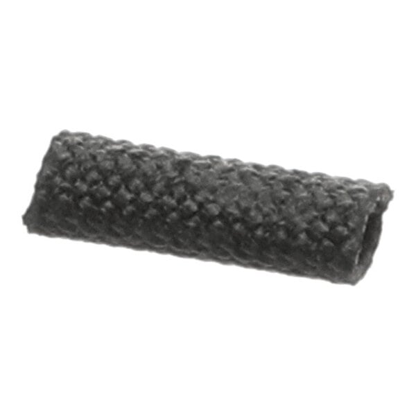 A short, cylindrical, black woven sleeve with a textured surface.