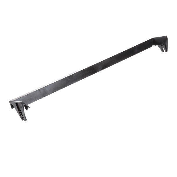 A long, black, angular metal bracket with mounting points at both ends.