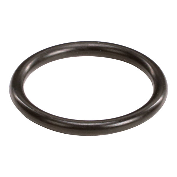 A black circular rubber-like ring shown against a white background.