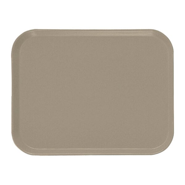 A rectangular desert tan Cambro tray.