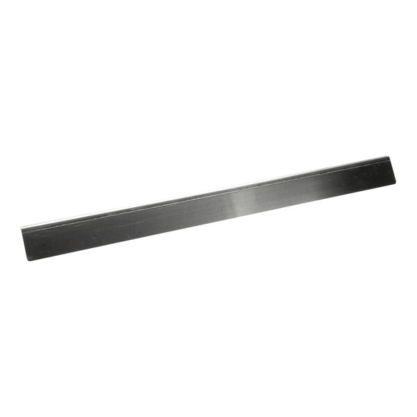 A long, flat, metallic rectangular bar with a smooth surface.