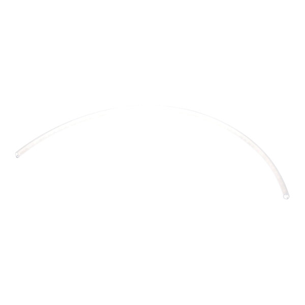 A clear, flexible tube curved into an arc, shown against a white background.