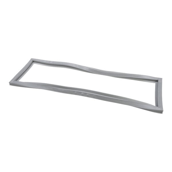 A rectangular gray rubber or plastic gasket with a flexible, magnetic edge, shown lying flat against a white background.
