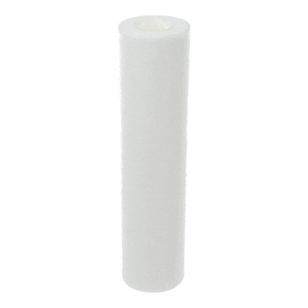 A cylindrical white filter cartridge with a hollow center.