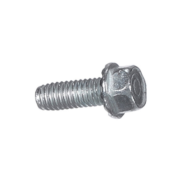 A metal hex-head screw with a partially threaded shaft and a built-in washer.