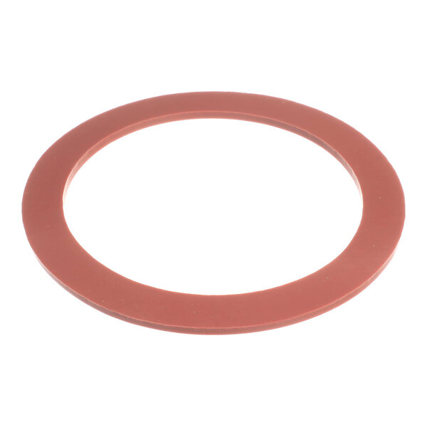 A flat, circular, reddish-brown ring with a wide outer edge and a large central hole, resembling a gasket.