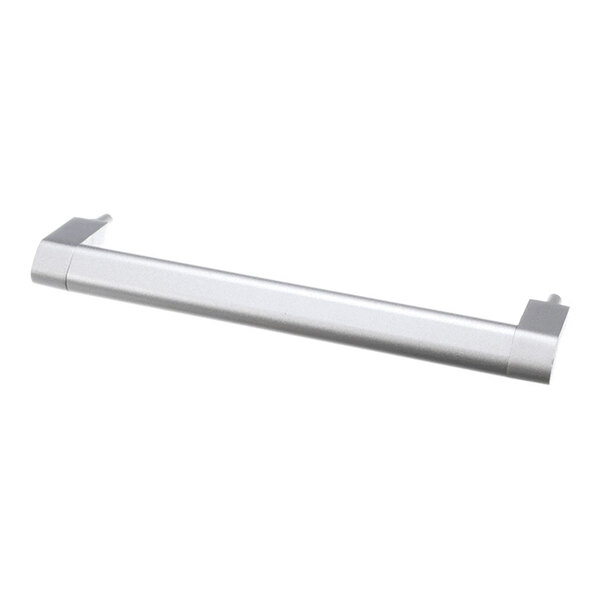 A silver, cylindrical door handle with mounting brackets on each end.
