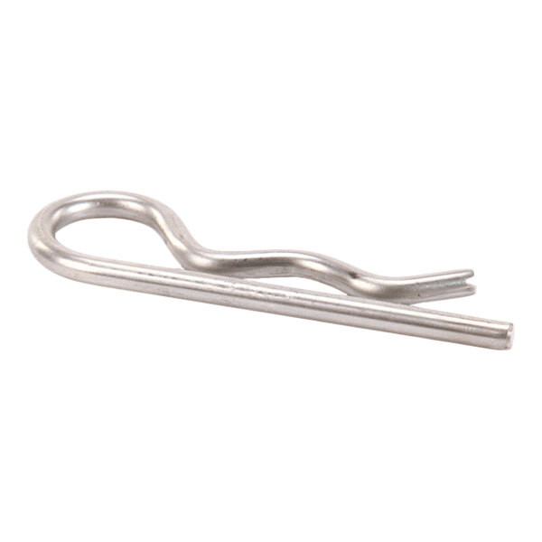 A single metallic R-clip or hairpin cotter pin is shown against a white background.