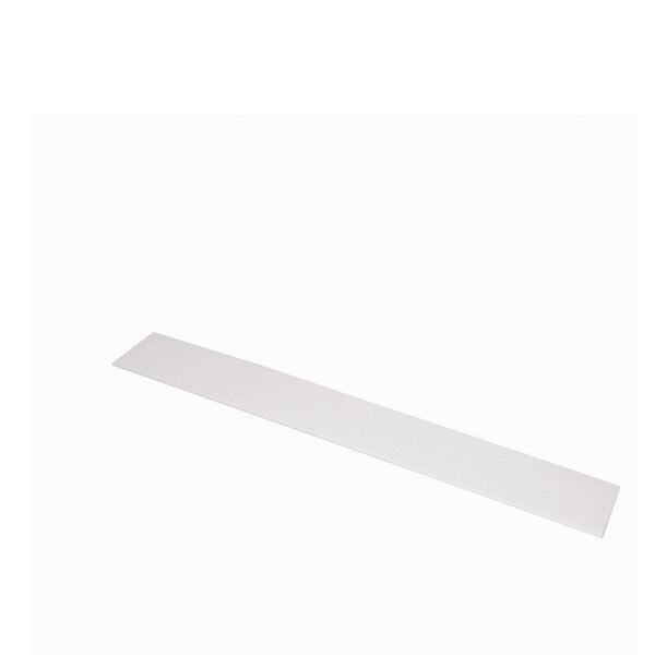 A long, narrow, rectangular white board placed on a plain white background.