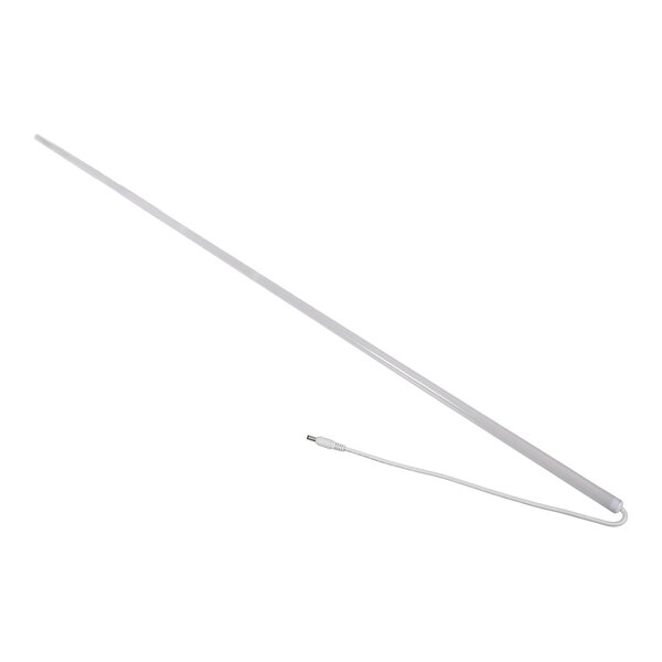 A long, slim LED light strip with an attached power cord and connector.