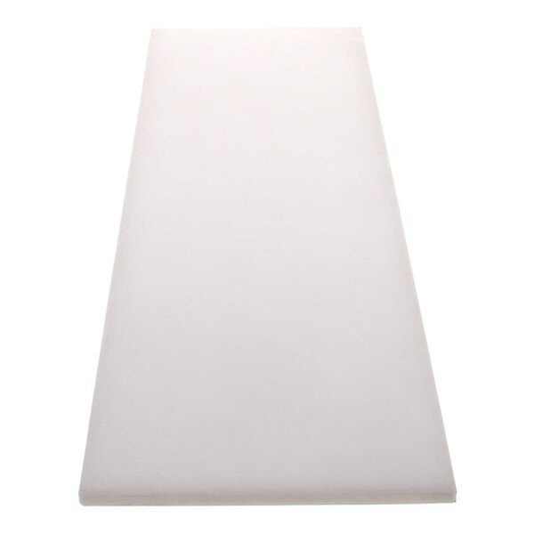 A rectangular, white, flat board with smooth edges, viewed from an angle.