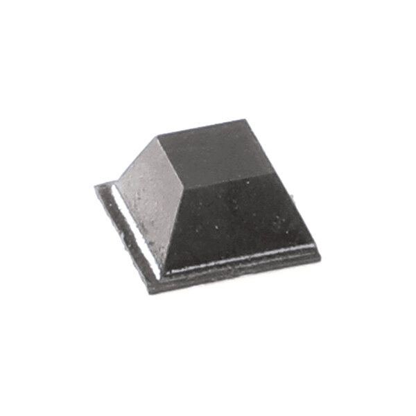 A small, black, pyramid-shaped rubber bumper with a flat base.