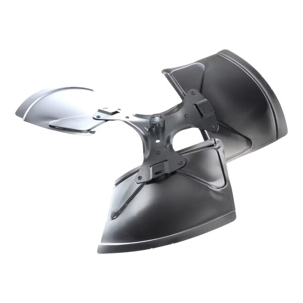 A three-blade metal fan with a central mounting hub, shown against a white background.